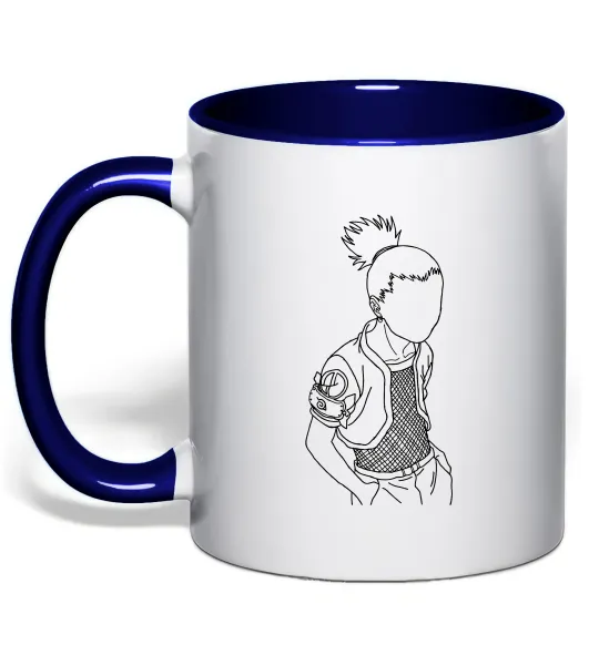 Чашка з кольоровою ручкою Shikamaru Naruto Глибокий темно-синій фото