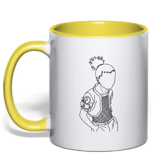 Чашка с цветной ручкой Shikamaru Naruto Лимонный фото