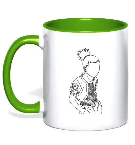 Чашка с цветной ручкой Shikamaru Naruto Лаймовый фото