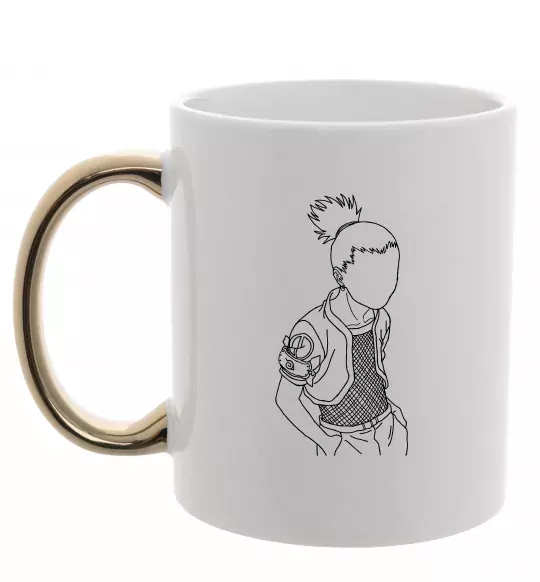 Чашка з кольоровою ручкою Shikamaru Naruto Золото фото