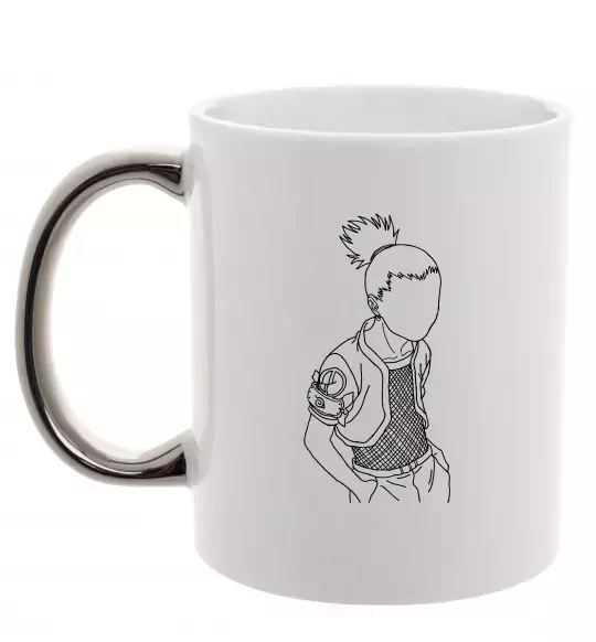 Чашка з кольоровою ручкою Shikamaru Naruto Срібло фото