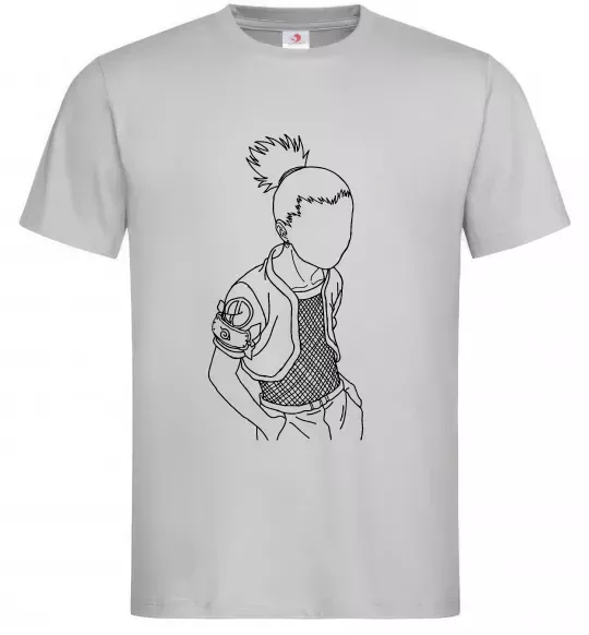 Мужская футболка Shikamaru Naruto Серый фото