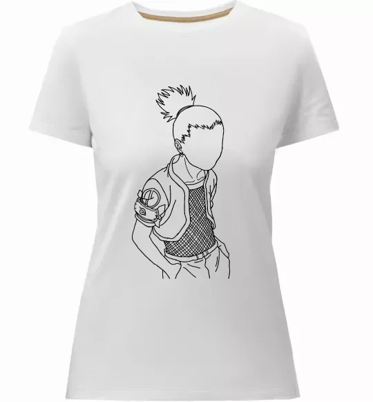 Женская премиум футболка Shikamaru Naruto Белый фото