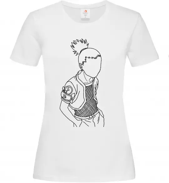 Жіноча футболка Shikamaru Naruto Білий фото