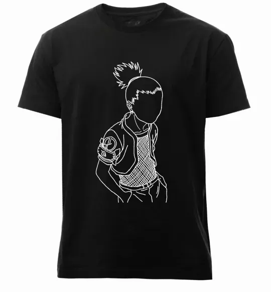 Мужская премиум футболка Shikamaru Naruto Черный фото