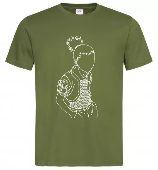 Мужская футболка Shikamaru Naruto Оливковый фото