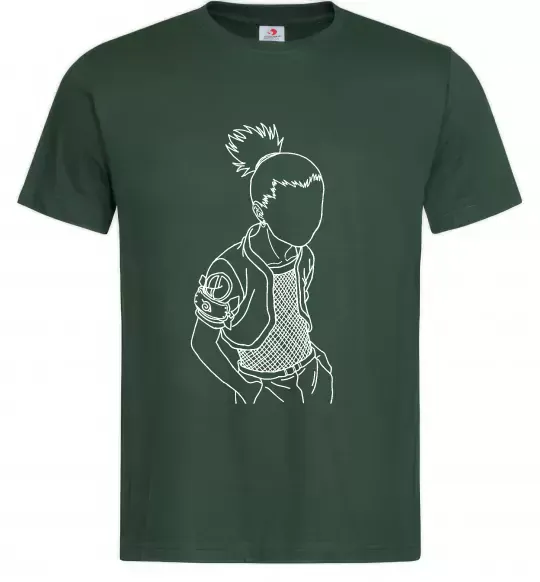 Мужская футболка Shikamaru Naruto Темно-зеленый фото