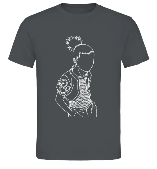 Мужская футболка Shikamaru Naruto Графит фото