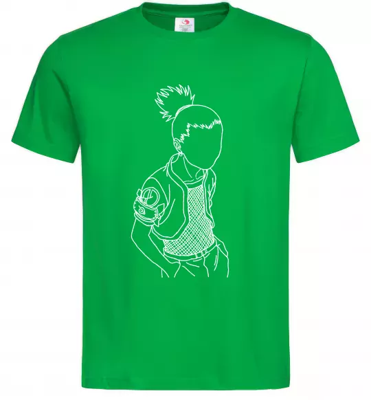 Мужская футболка Shikamaru Naruto Зеленый фото