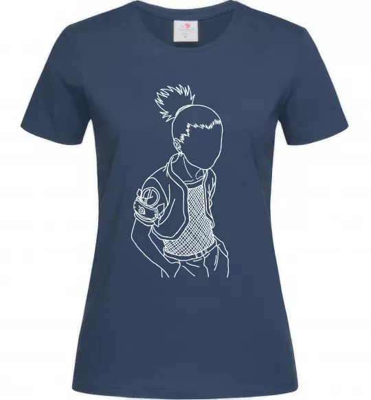 Жіноча футболка Shikamaru Naruto Темно-синій фото