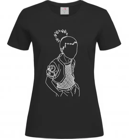 Жіноча футболка Shikamaru Naruto Чорний фото