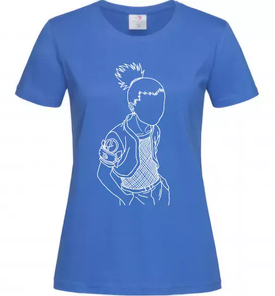 Жіноча футболка Shikamaru Naruto Яскраво-синій фото