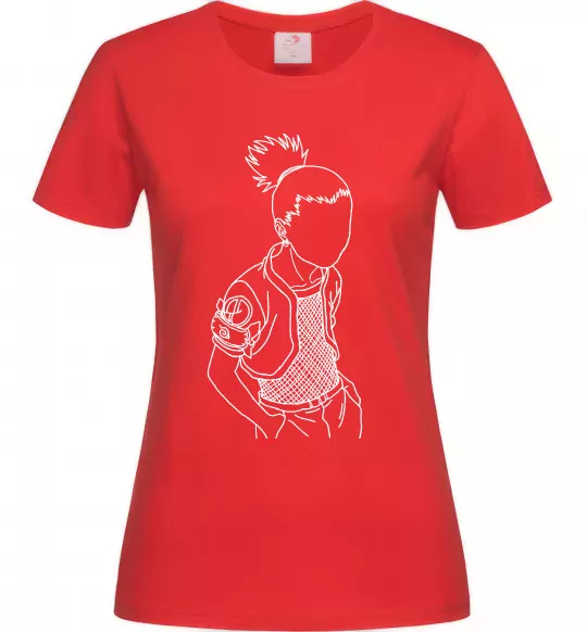 Жіноча футболка Shikamaru Naruto Червоний фото