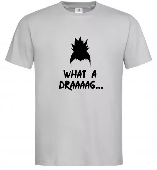 Чоловіча футболка Shikamaru what a draaag Сірий фото