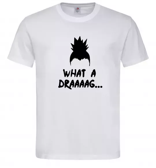 Чоловіча футболка Shikamaru what a draaag Білий фото