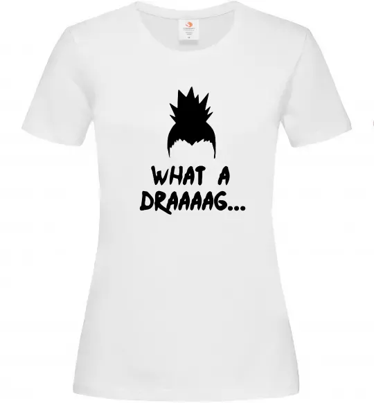 Жіноча футболка Shikamaru what a draaag Білий фото