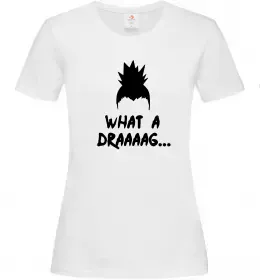 Женская футболка Shikamaru what a draaag Белый фото