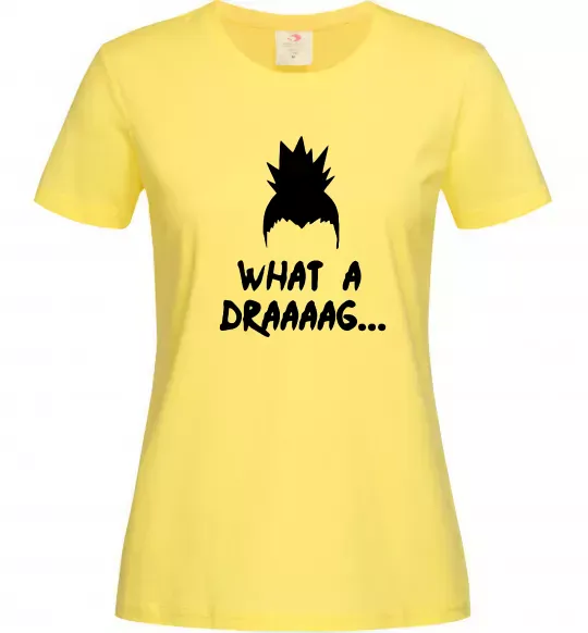 Жіноча футболка Shikamaru what a draaag Лимонний фото