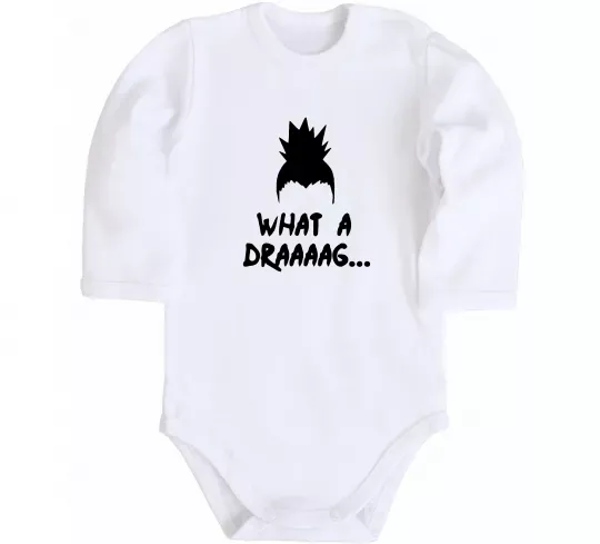 Детский боди Shikamaru what a draaag Белый фото