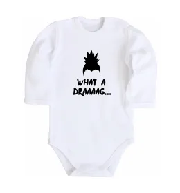 Детский боди Shikamaru what a draaag Белый фото