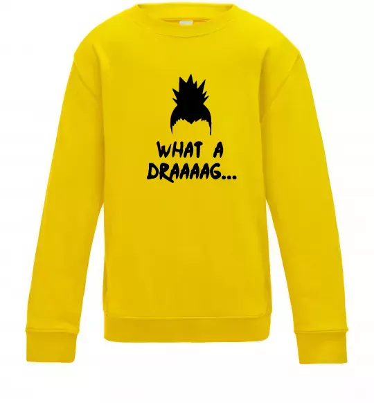 Детский Свитшот Shikamaru what a draaag Солнечно желтый фото