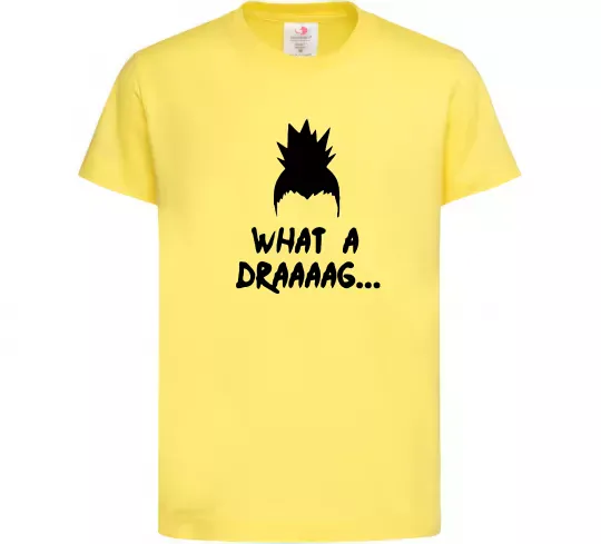 Дитяча футболка Shikamaru what a draaag Лимонний фото