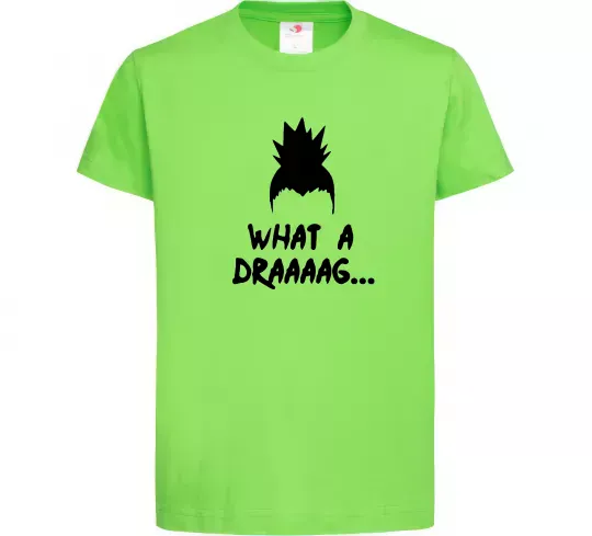 Дитяча футболка Shikamaru what a draaag Лаймовий фото