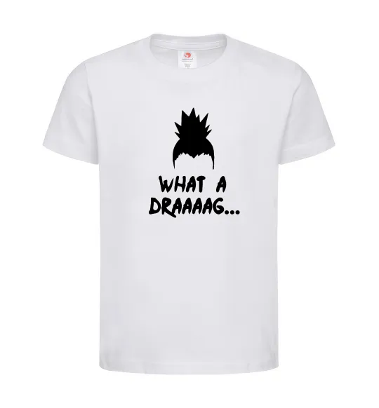 Дитяча футболка Shikamaru what a draaag Білий фото