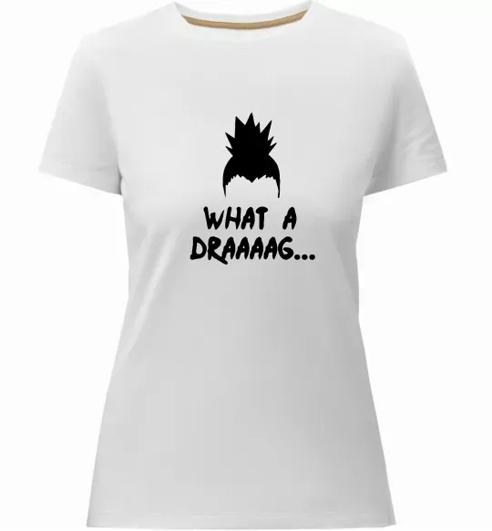 Женская премиум футболка Shikamaru what a draaag Белый фото