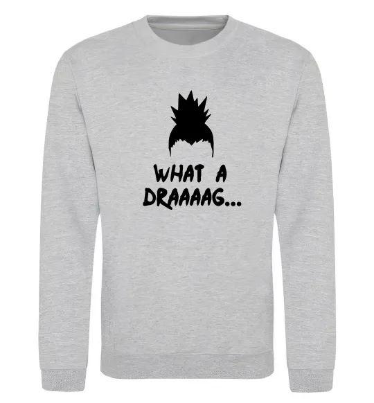 Свитшот Shikamaru what a draaag Серый меланж фото