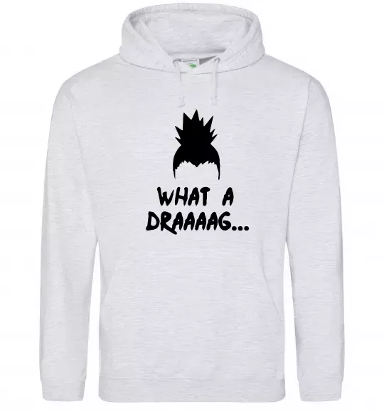 Женская толстовка (худи) Shikamaru what a draaag Серый меланж фото