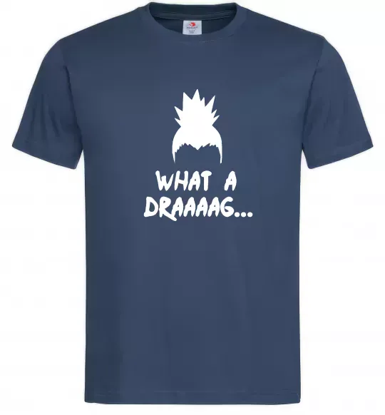 Чоловіча футболка Shikamaru what a draaag Темно-синій фото