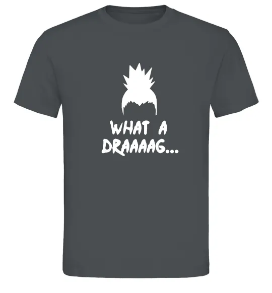 Чоловіча футболка Shikamaru what a draaag Графіт фото