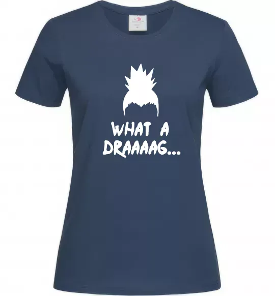 Жіноча футболка Shikamaru what a draaag Темно-синій фото