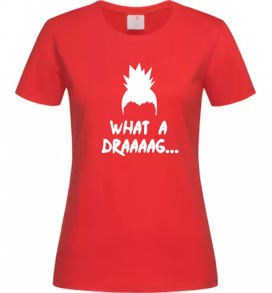 Жіноча футболка Shikamaru what a draaag Червоний фото