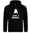 Мужская толстовка (худи) Shikamaru what a draaag Черный фото