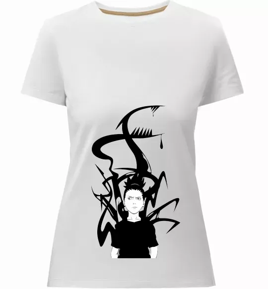 Женская премиум футболка Shikamaru Nara Белый фото