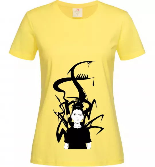 Женская футболка Shikamaru Nara Лимонный фото