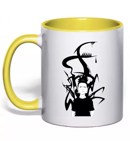 Чашка з кольоровою ручкою Shikamaru Nara Сонячно жовтий фото