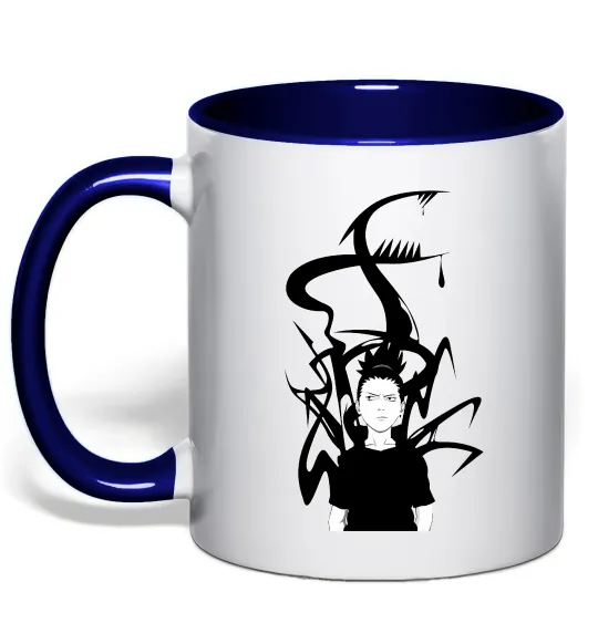 Чашка з кольоровою ручкою Shikamaru Nara Глибокий темно-синій фото