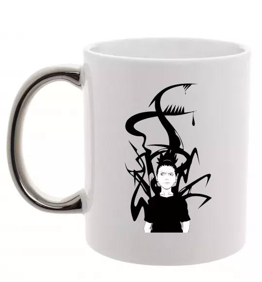 Чашка з кольоровою ручкою Shikamaru Nara Срібло фото