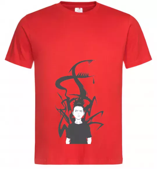 Мужская футболка Shikamaru Nara Красный фото