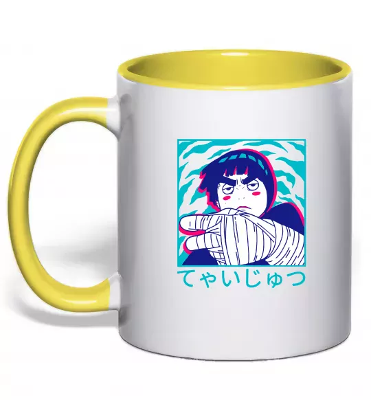 Чашка з кольоровою ручкою Rock Lee Сонячно жовтий фото