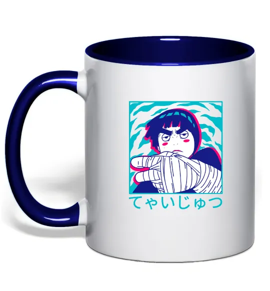 Чашка з кольоровою ручкою Rock Lee Глибокий темно-синій фото