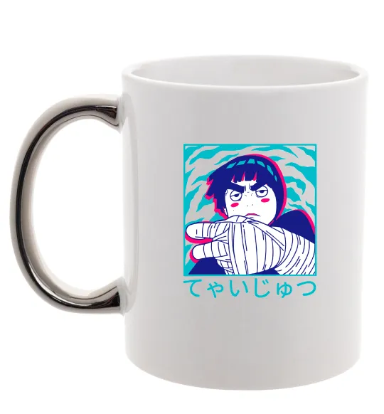 Чашка з кольоровою ручкою Rock Lee Срібло фото