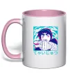 Чашка з кольоровою ручкою Rock Lee Ніжно рожевий фото