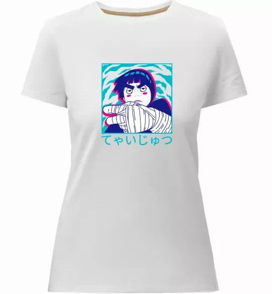 Жіноча преміум футболка Rock Lee Білий фото