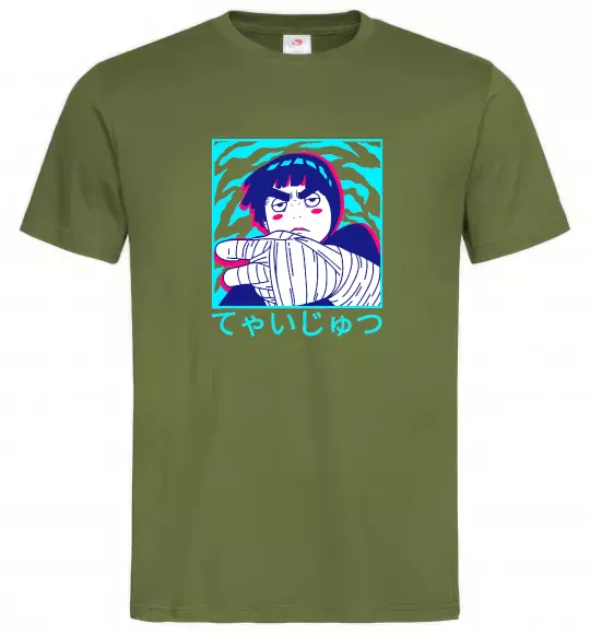 Чоловіча футболка Rock Lee Оливковий фото