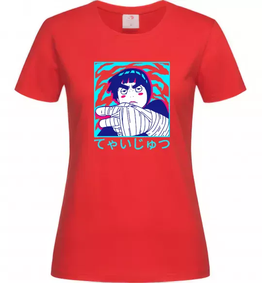 Женская футболка Rock Lee Красный фото