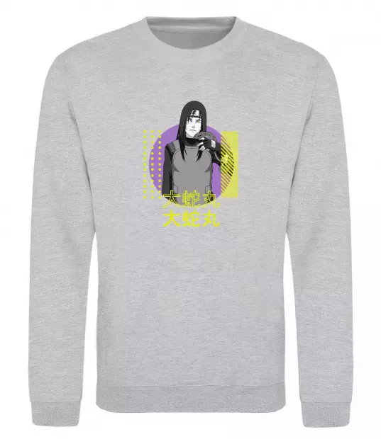 Світшот Orochimaru Сірий меланж фото